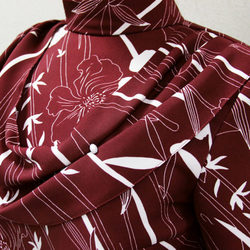 Костюм женский бордовый с цветами ТЕКС-Б